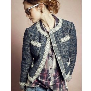 Anthropologie Isani Massey Tweed Blazer Jacket XS